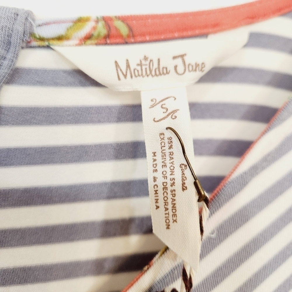 Matilda Jane Womens Stripes All Day Romper Outfit Gray Size - Picture 13 of 14